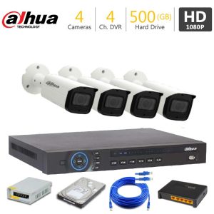 4 FHD CCTV Cameras Package Dahua