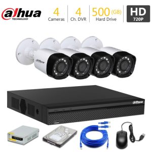 4 HD CCTV Cameras Package Dahua
