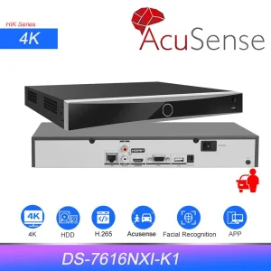HIK 16-ch 1U K Series AcuSense NVR replace DS-7616NXI-K1 Surveillance Video Recorder for IP Camera