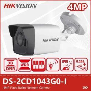 Hikvision 4MP Mini IP Bullet Camera DS-2CD1043G0-I Outdoor Motion Detection Security CCTV Night Vision 30m H.265+ PoE Camera