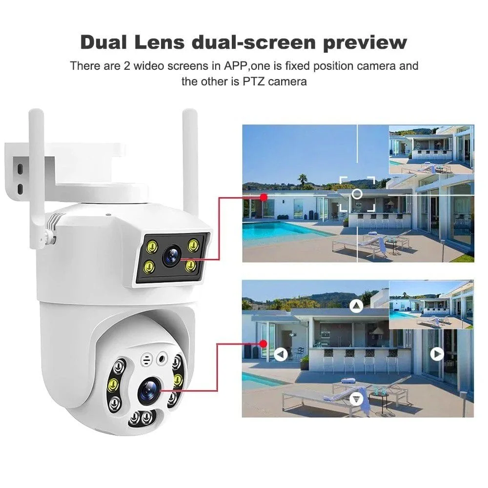 Q8 Dual Lens 2MP Waterproof 360° Wifi Wireless Security Camera - Image 3