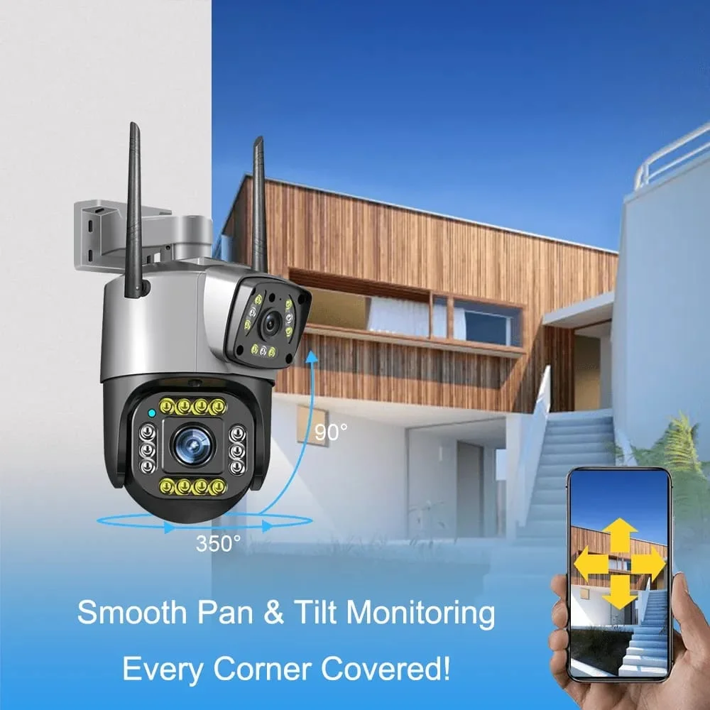 V10 Dual Lens Wifi Security Camera PTZ Wireless Waterproof - Image 4