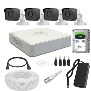 4 FHD 2MP 1080P CCTV Camera Package HIKVISION