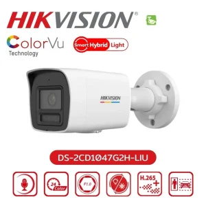 Hikvision DS-2CD1047G2H-LIU IP camera 4MP ColorVu, Smart Hybrid Light Motion Detection 2.0 Built in Mic Security Camera