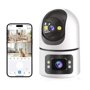 DQ02 Wifi Camera Dual Lens 2MP+2MP / 4MP Indoor Smart Home CCTV Camera