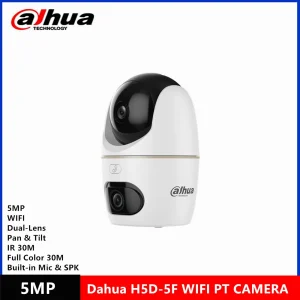 Dahua Indoor Dual Lens Wifi Camera DH-H5D-5F 5+5MP 3.6MM IR 30M & Full Color 30M Pan & Tilt built-in Mic & Spk Human Detection