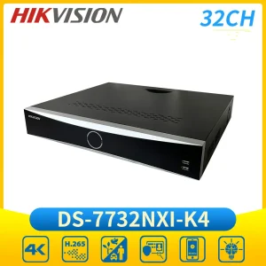 Hikvision DS-7732NXI-K4 12MP 4K 32ch AcuSense NVR Facial Recognition H.265+ Network Video Surveillance Recorder