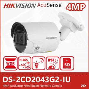 Hikvision DS-2CD2043G2-IU Multi-language 4MP Camera AcuSense Smart Home 2K+ CCTV Built-in Mic IR 40m SD Card
