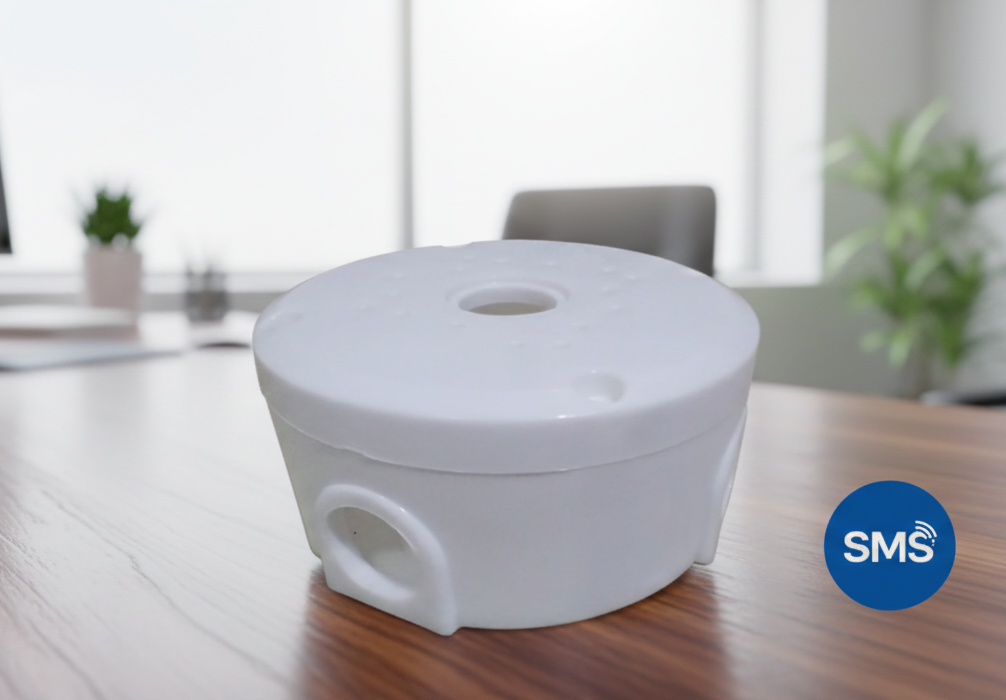 SuperMax 4x4 Weatherproof Round PVC Junction Box for CCTV Camera Mounting.